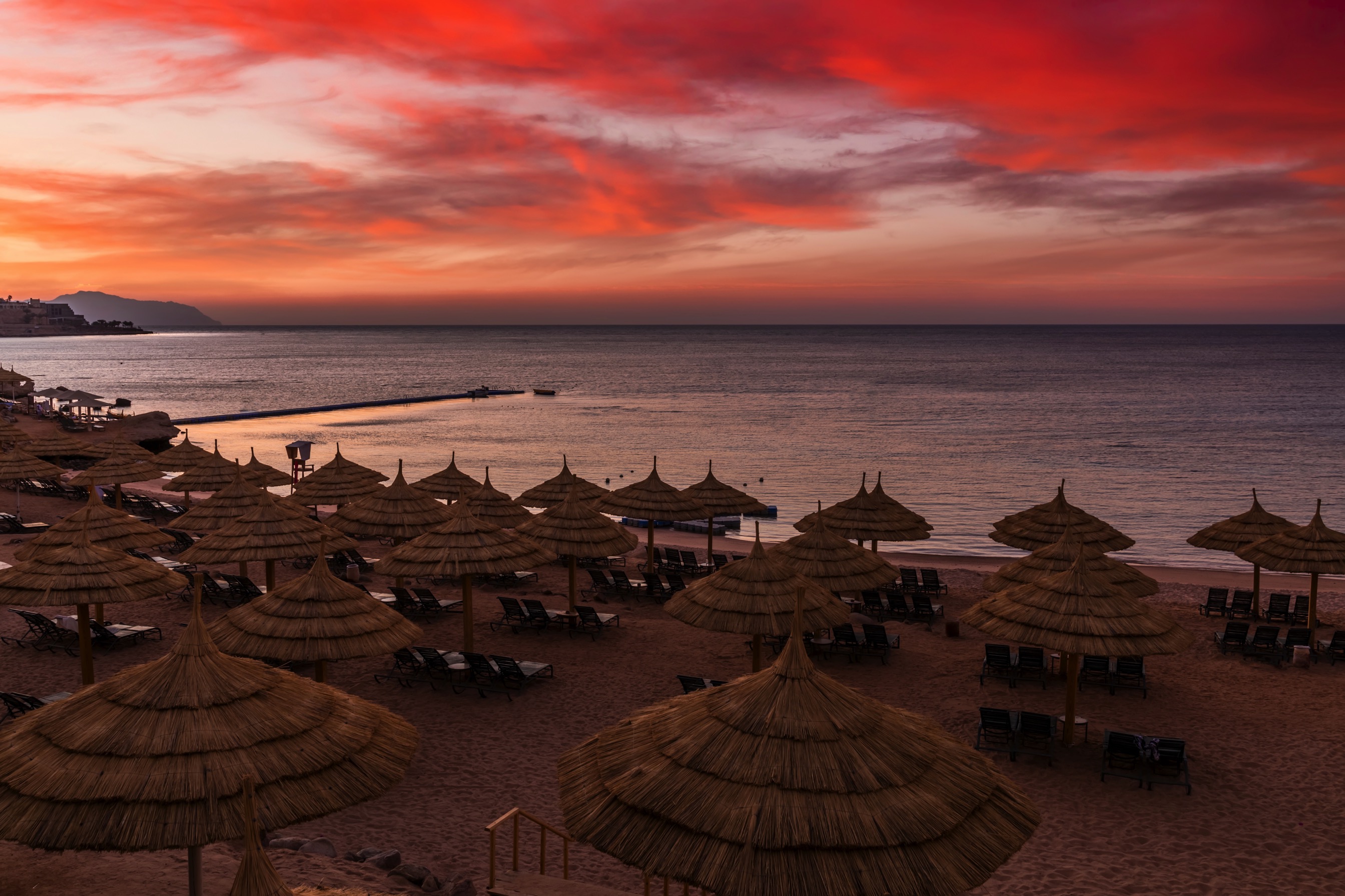 Egyptian Red Sea Resort at Sunset